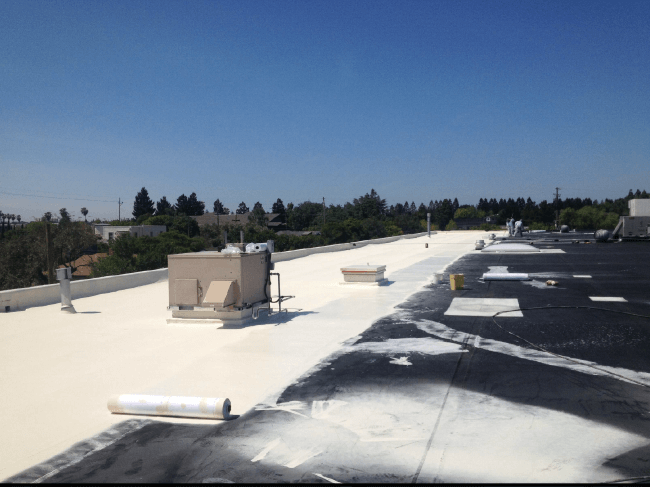 Leghorn Apply AcryPly Roof System During Installation